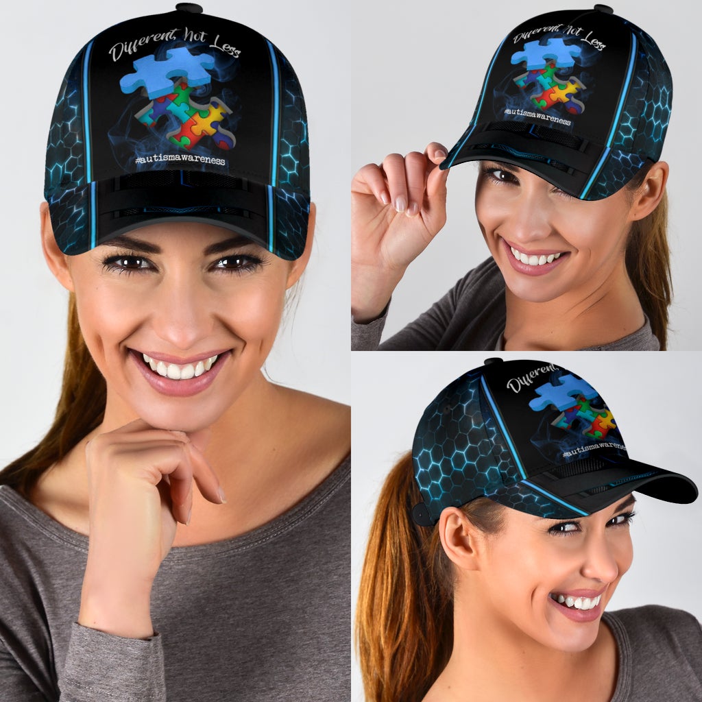 Autism Wareness Different Not Less - Autism Awareness Classic Cap 0921
