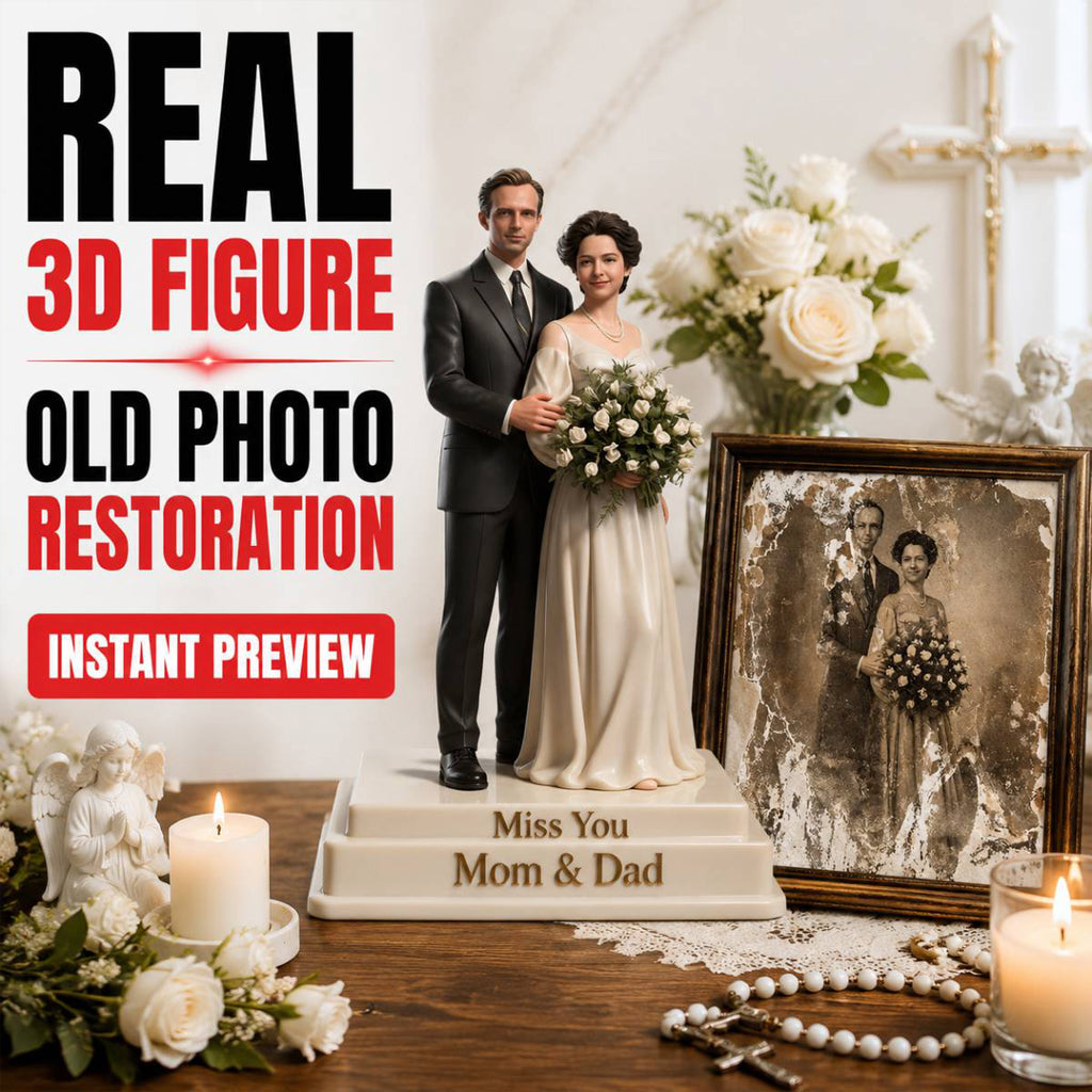 Bring The Memories Back, Old Photo Restoration - Personalized Memorial Premium 3D Figurine