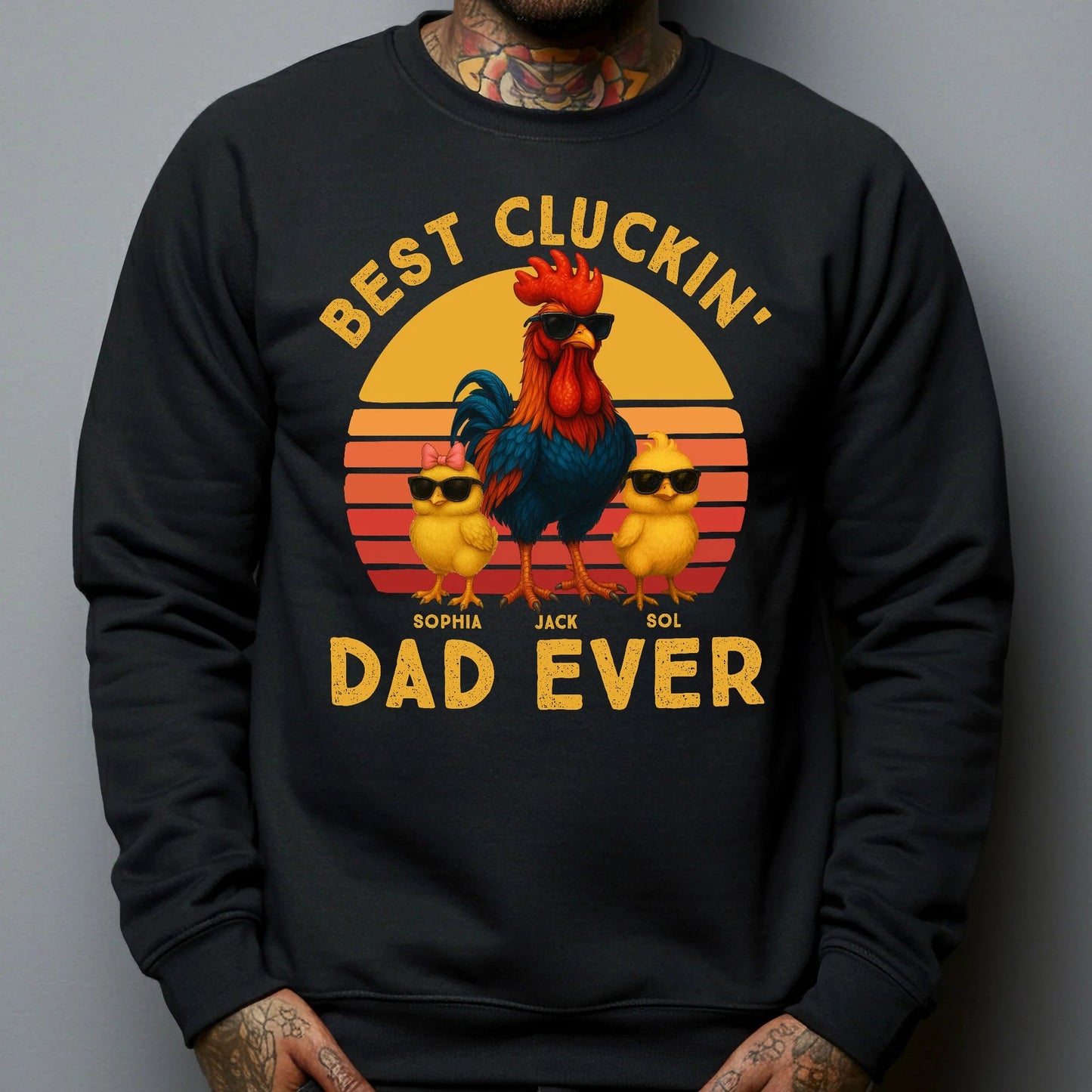 “Best Cluckin' Dad Ever” Classic Tee – Funny Father’s Day Chicken Family Shirt