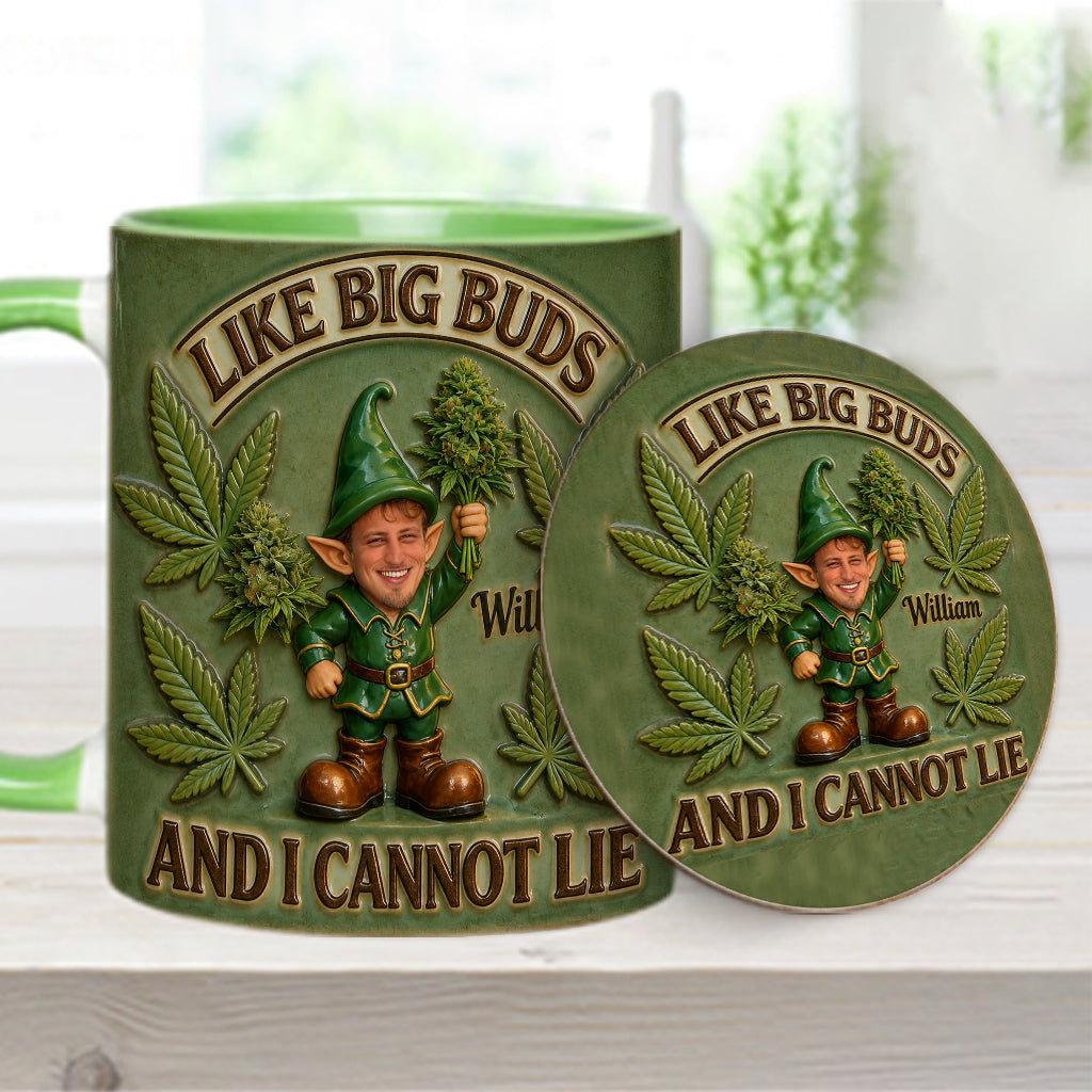 I Like Big Buds - Personalized Weed Accent Mug & Coaster