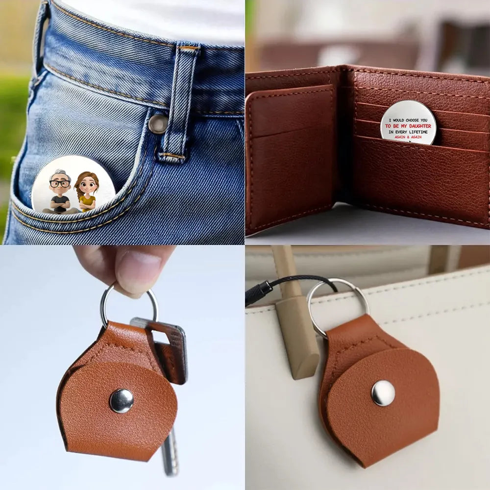 Father-to-Daughter Keychain with Sentimental Quote 'To Be My Daughter'