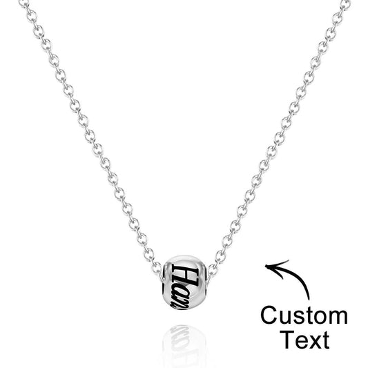 Engraved Necklace Optional Bead Charm Optional Bead Charm - gift for who lost a loved one - Personalized Necklace