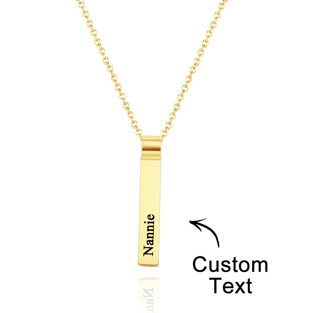 Any Name - Personalized Family Engraved Vertical 1-5 Names Necklace