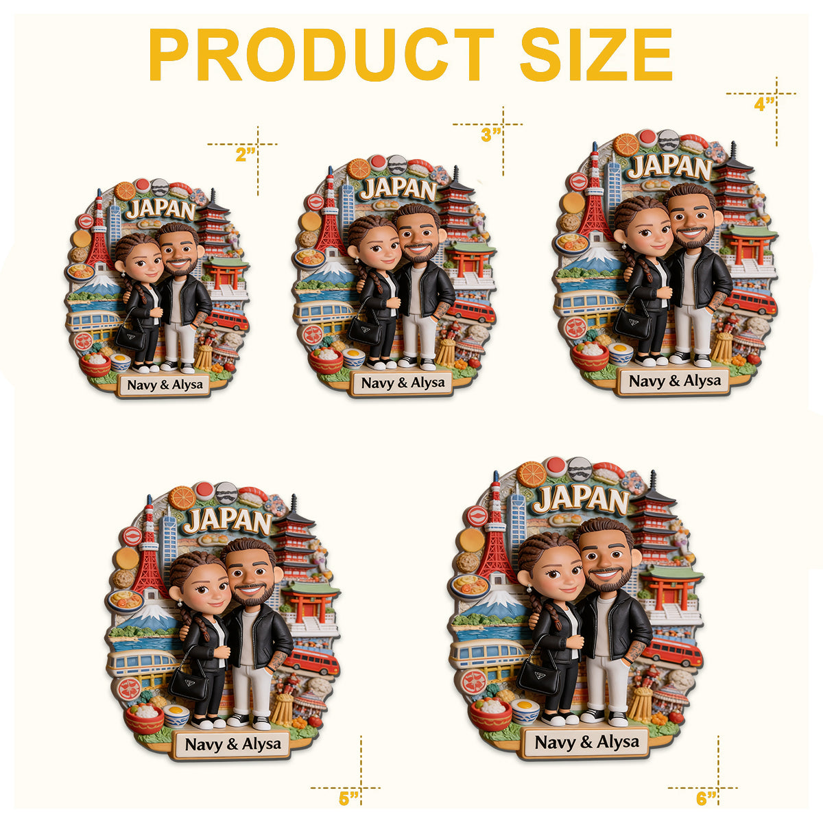 Couple Travel Memories - Personalized Travelling Magnet