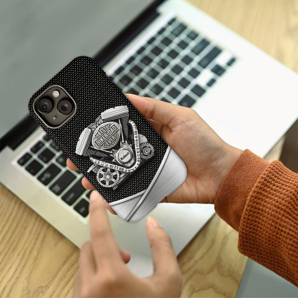 Best Dad Ever - Personalized Biker Full Print Phone Case
