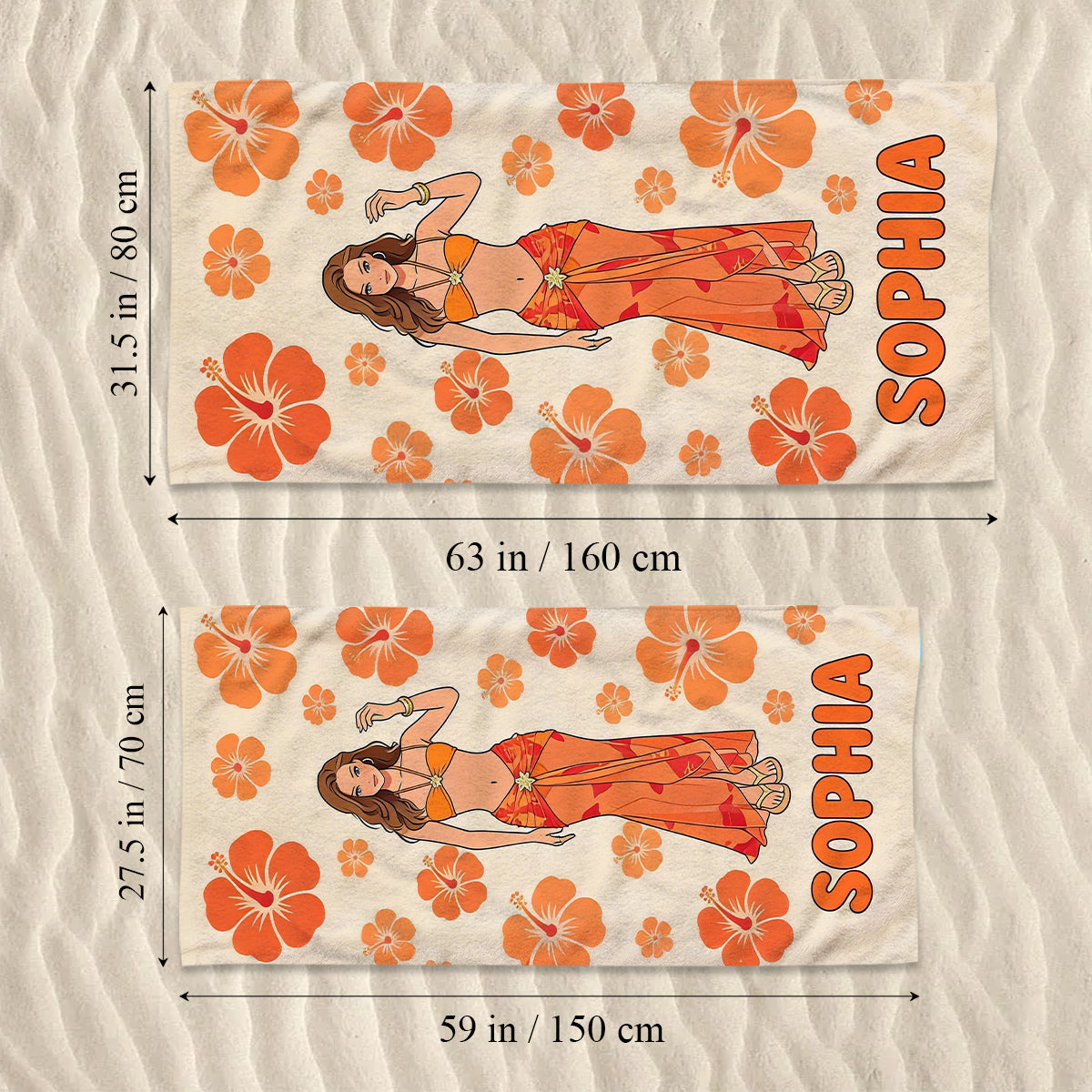 Custom Any Photo, Any Flower - Personalized Flower Lover Quick-dry Beach Towel/ Bath Towel