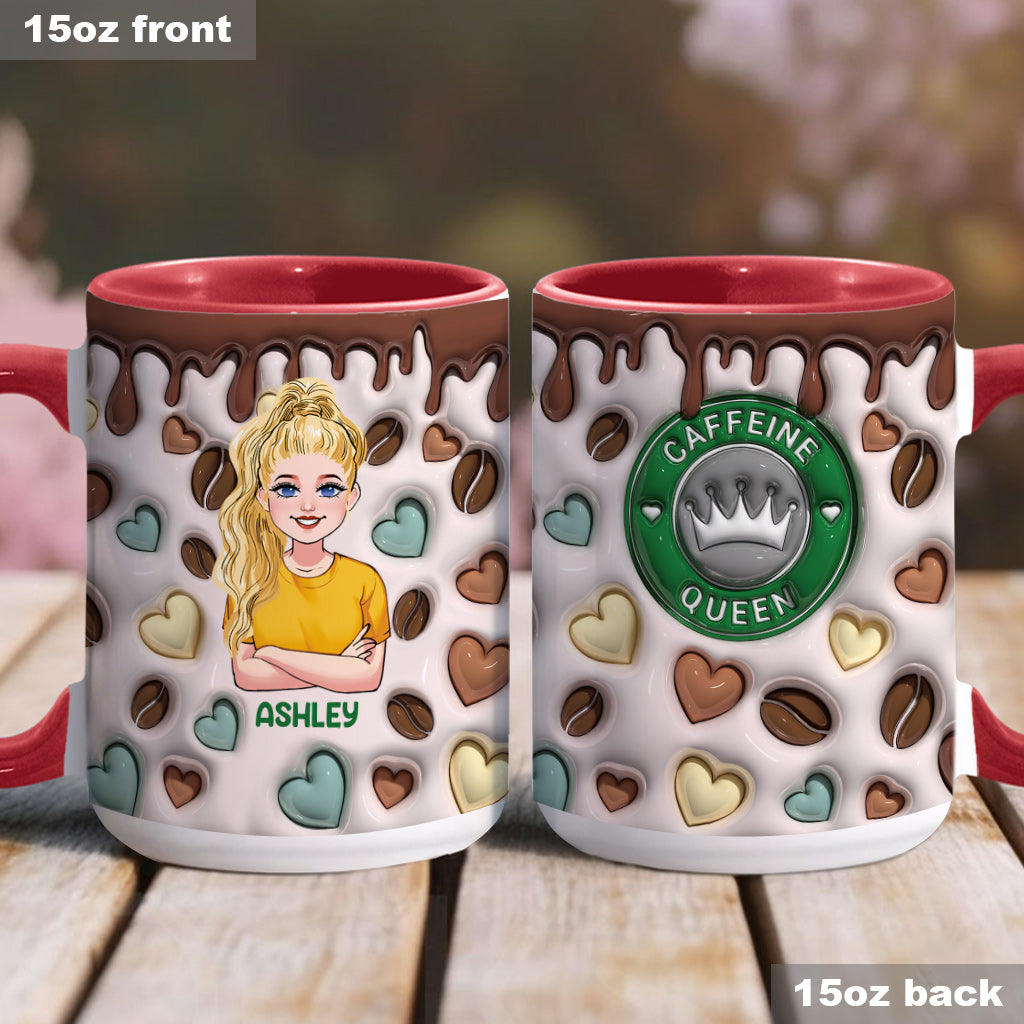 Caffeine Queen - Personalized Coffee Accent Mug