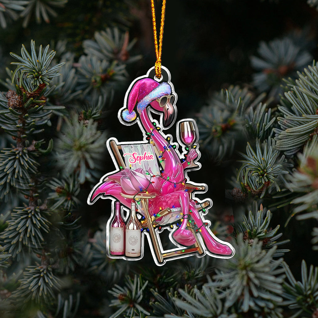 Beautiful Flamingo - Personalized Flamingo Ornament