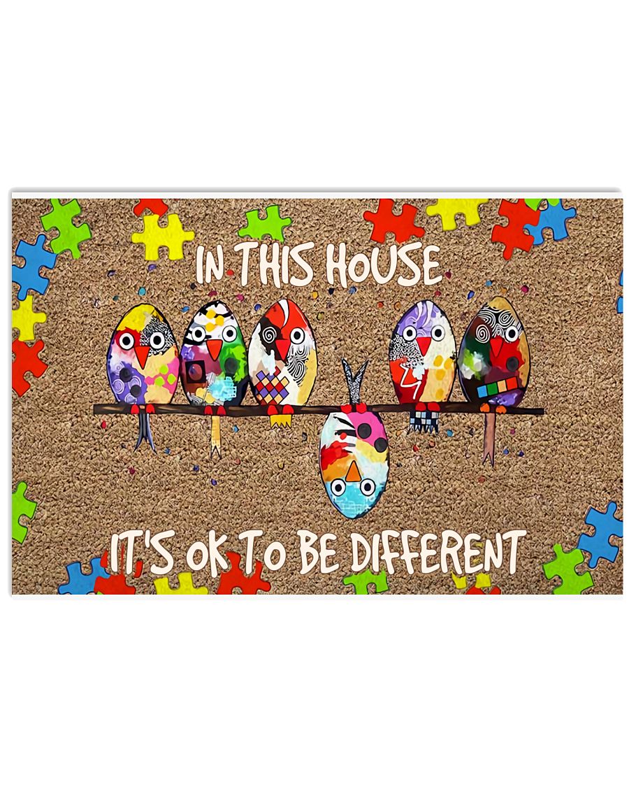 Autism It'S Ok To Be Different - Autism Awareness Poster 0921