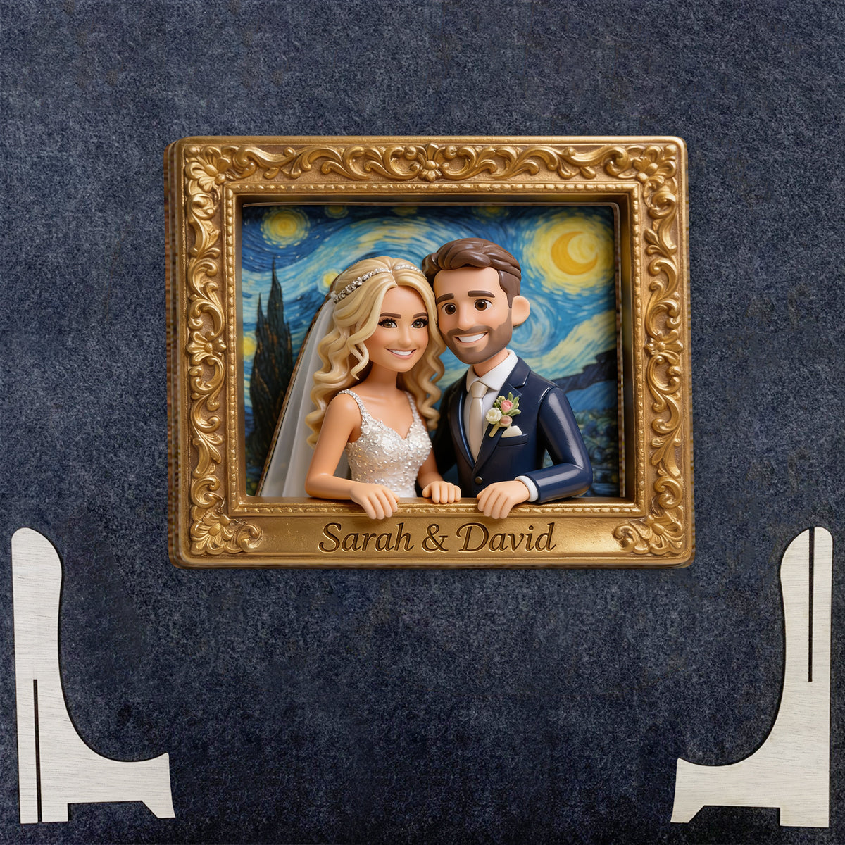 I Love You - Personalized Couple 2 Layered Wood Sign / Wood Plaque