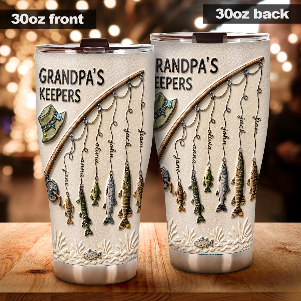 Grandpa's Keepers Fishing - Personalized Fishing Tumbler