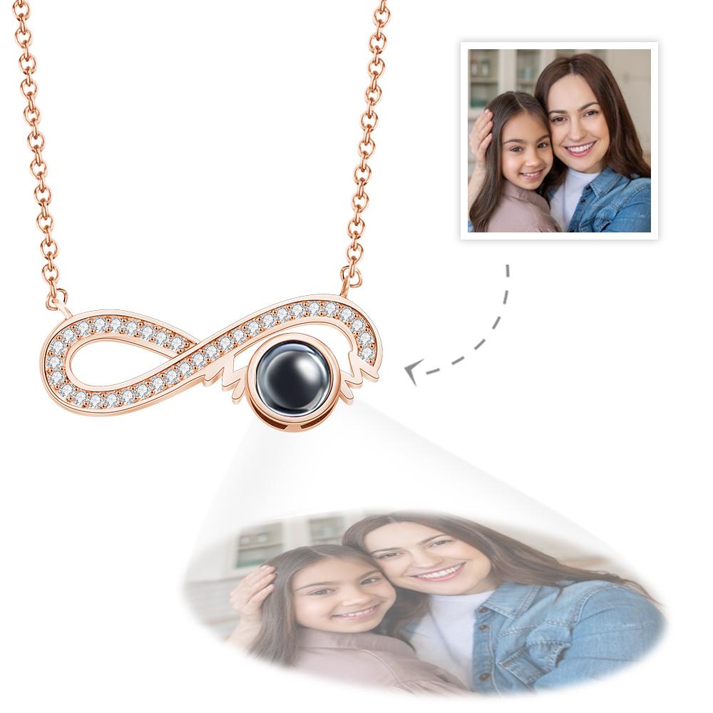 Gift for who lost a loved one - Personalized Infinity Symbol Projection Charm