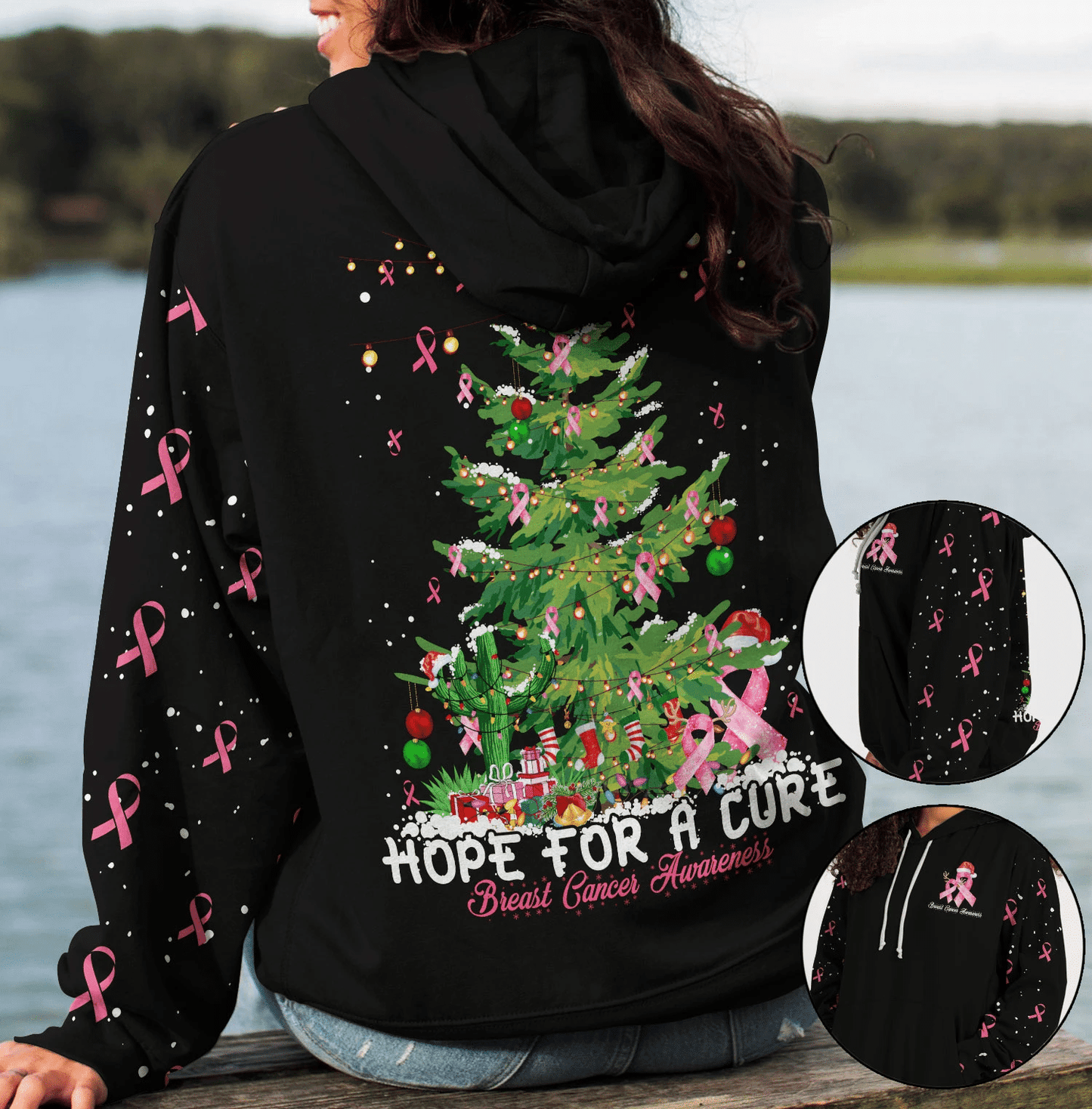 Hope For A Cure Breast Cancer - Breast Cancer Awareness All Over T-shirt and Hoodie 0822