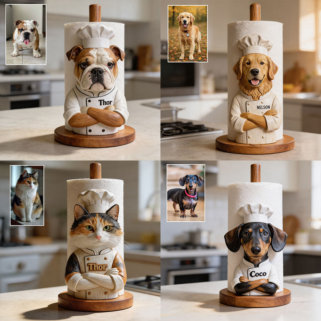 Kitchen Boss - Personalized Dog Paper Towel Stand