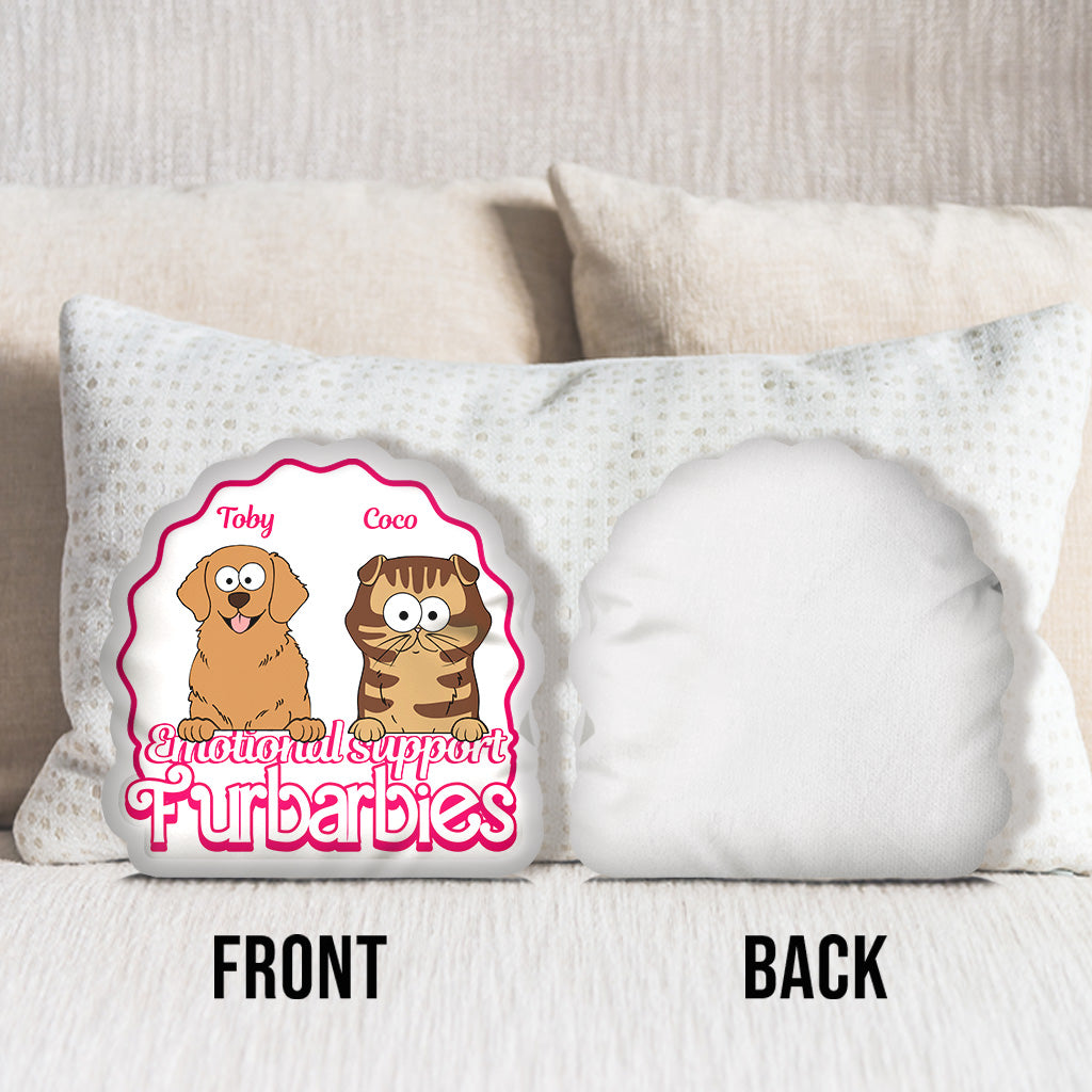 Emotional Support - Gift for dog lovers, cat lover - Personalized Shaped Pillow