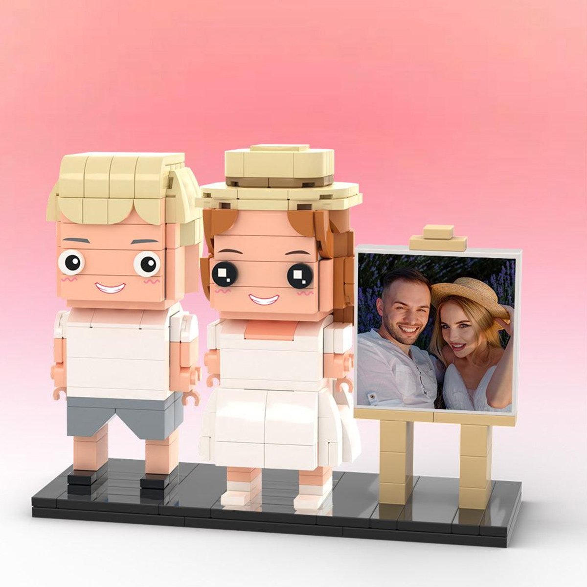 I Love You Forever - Personalized Couple Photos Brick Figures
