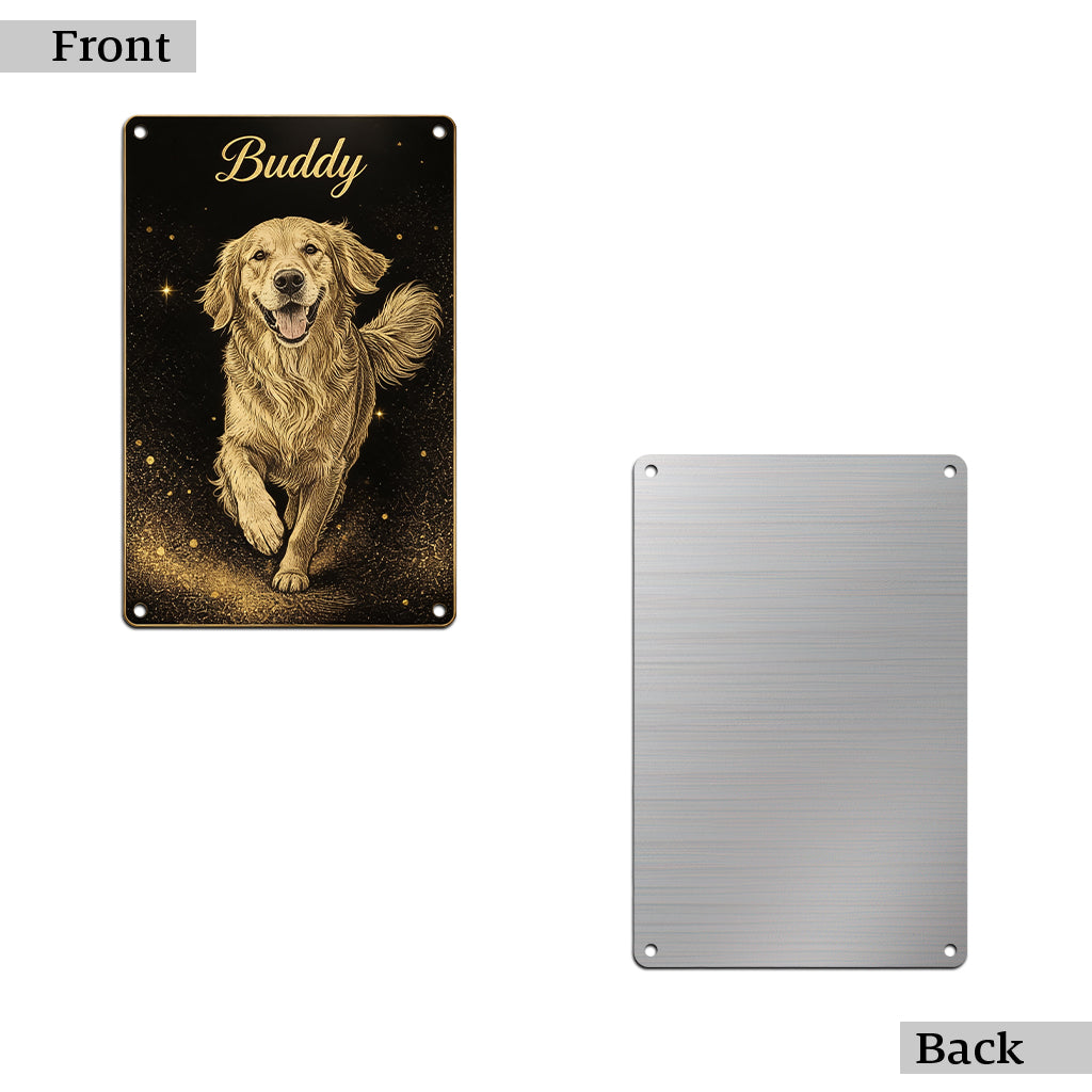 Forever In Our Hearts - Personalized Dog Cut Metal Sign