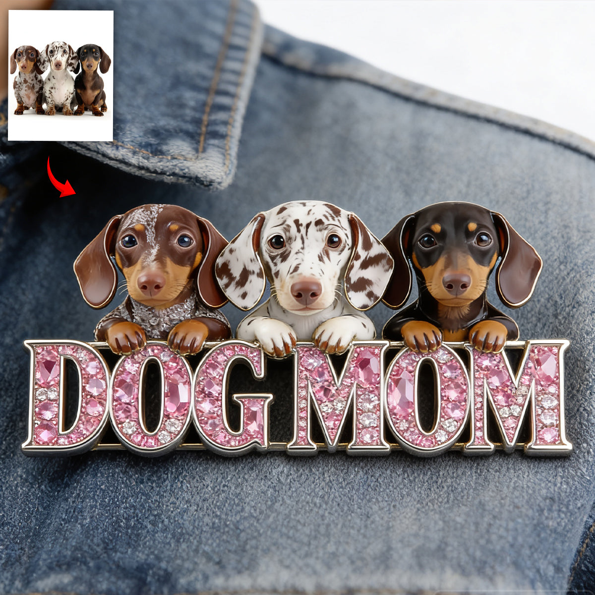 Custom Any Photo - Personalized Dog Pin