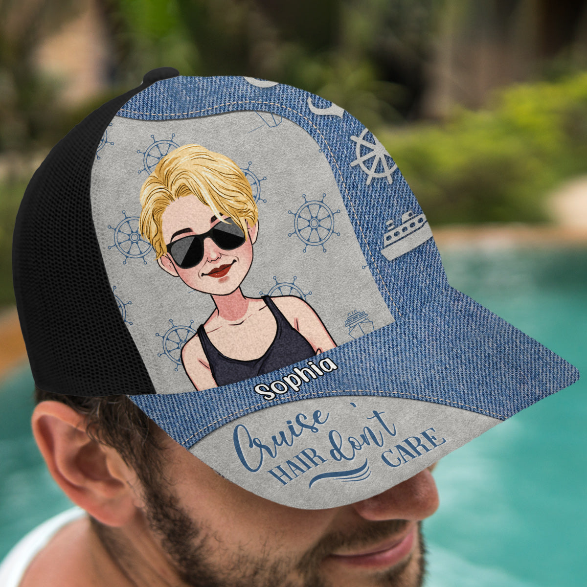 Cruise Hair Don't Care - Personalized Cruising Trucker Hat