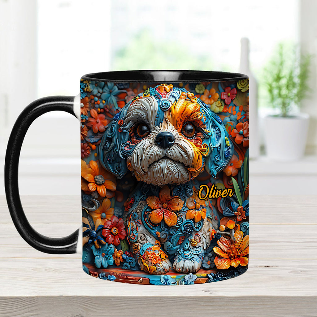 Colorful Shih Tzu Dreams - Personalized Dog Accent Mug