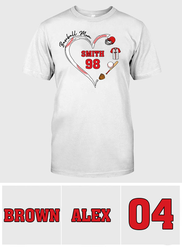 Baseball Mom - Personalized Baseball T-shirt And Hoodie