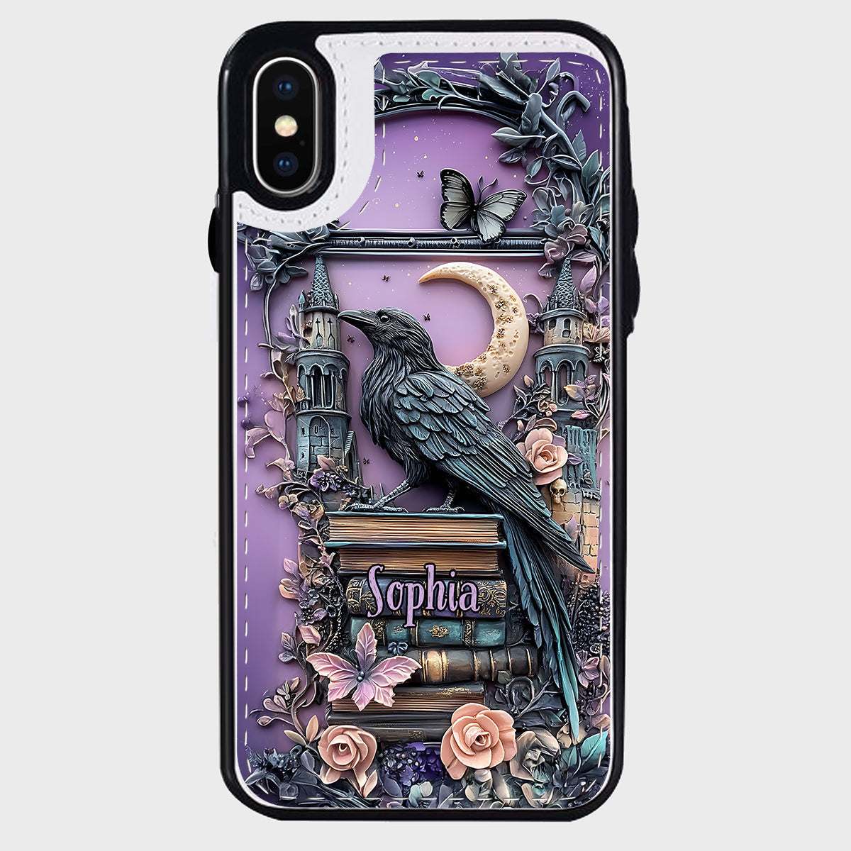 Dark Academia Book Reader - Personalized Book Foldable Wallet Phone Case