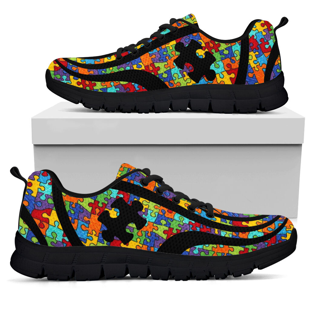 Colorful Puzzle Autism Awareness Sneakers 0622