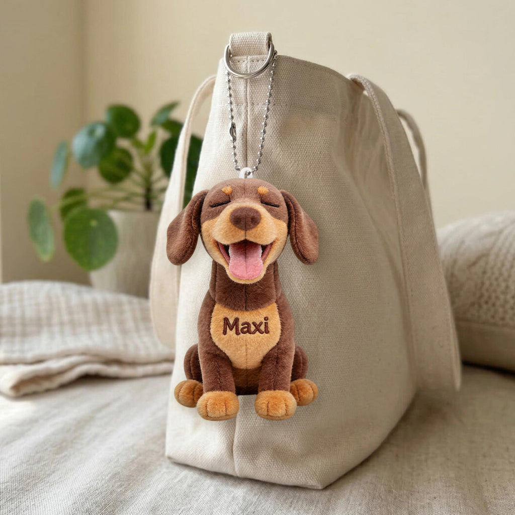 Always By My Side - Personalized Dog Plush Keychain