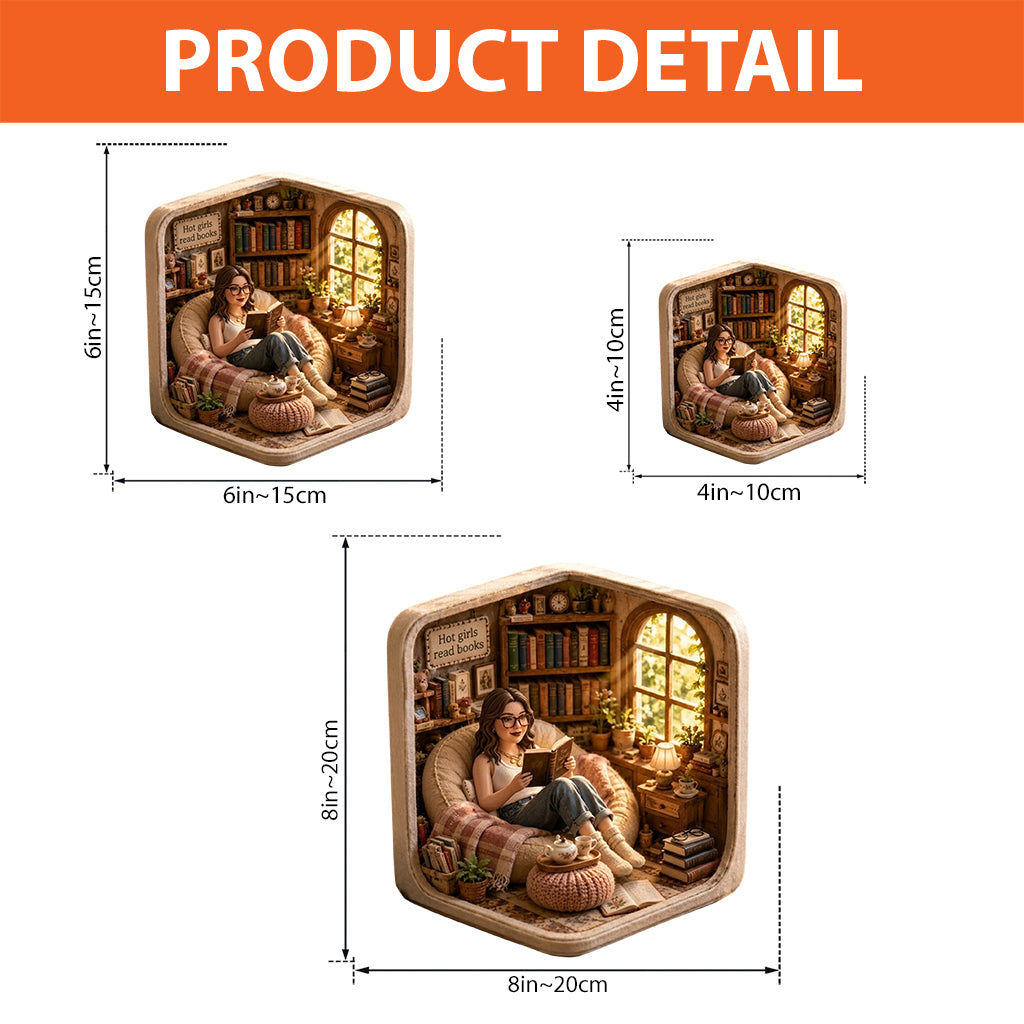Just One More Chaper, Bookworm Gift - Personalized Book Custom Shaped Acrylic Plaque
