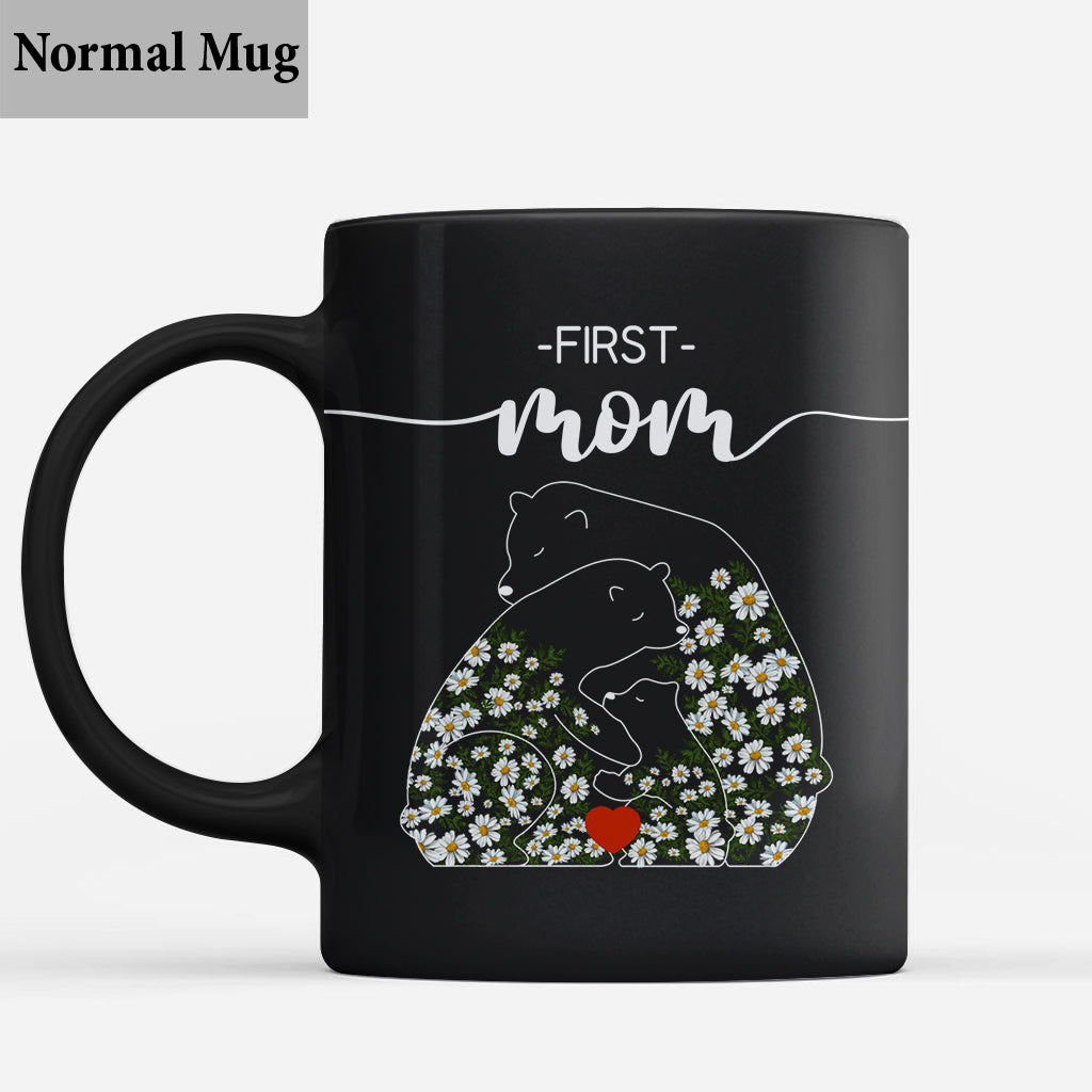 First Mom Now Grandma Bear Daisy - Personalized Grandma Mug