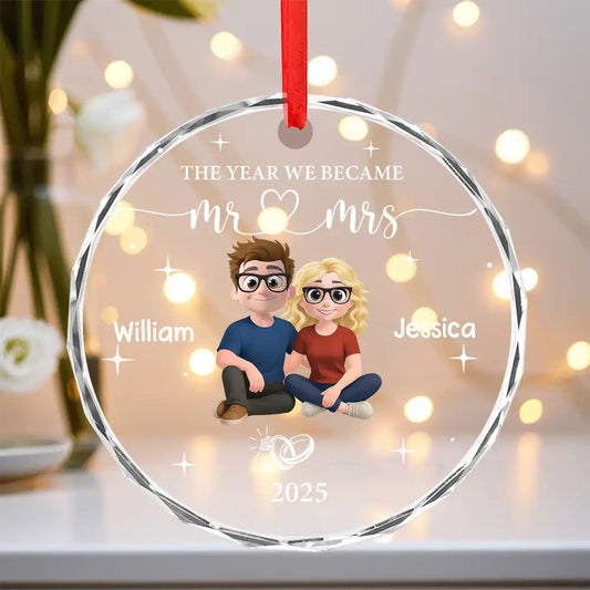 “The Year We Became Mr. & Mrs.” Personalized Couple Ornament