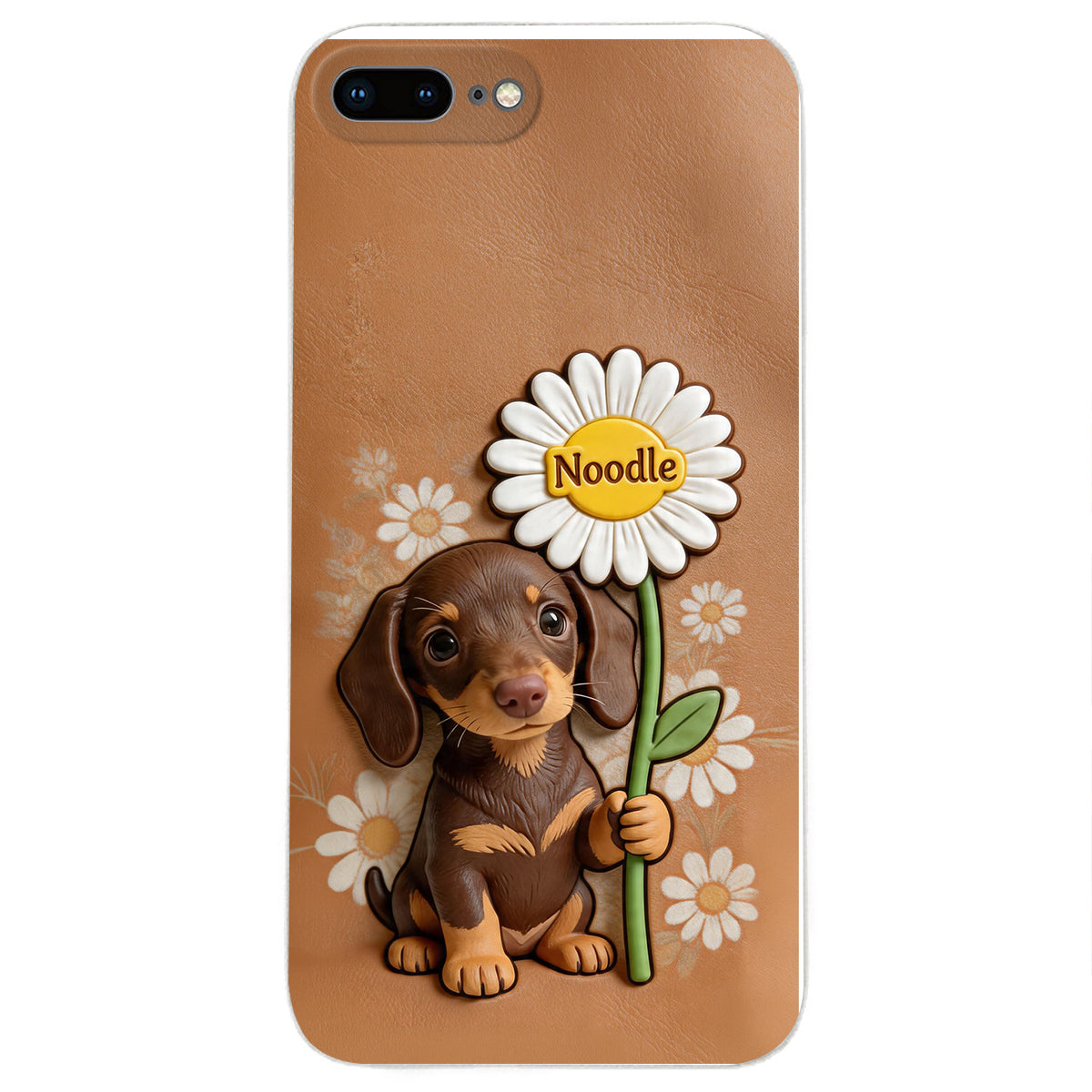 Custom Any Photo - Personalized Dog 3D Embossed Leather Phone Case