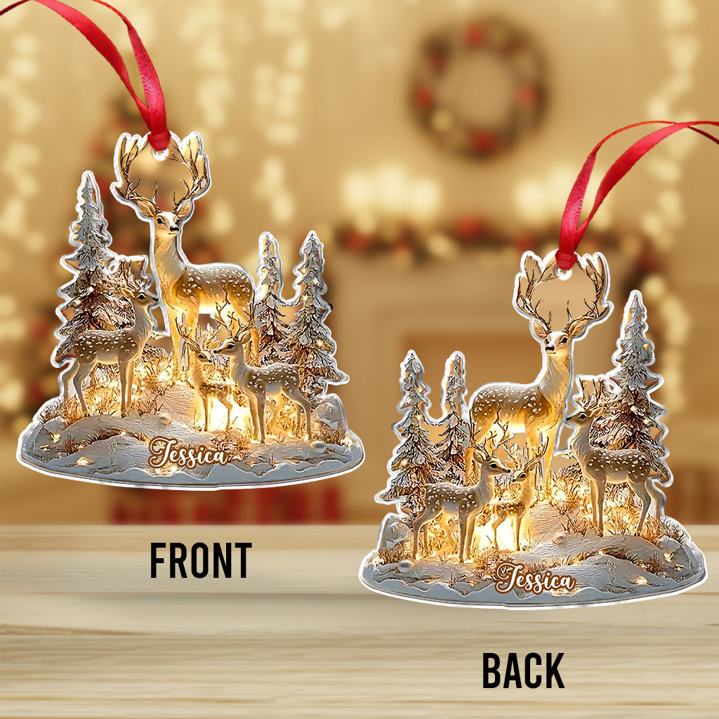 Deer Christmas - Personalized Hunting Ornament