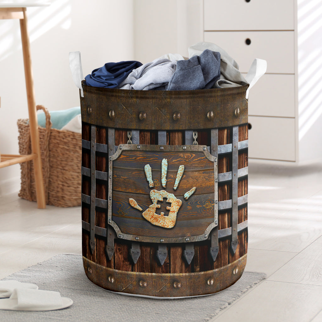 Autism Metal Pattern Print Autism Awareness Storage Basket 0622