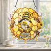 Acrylic Suncatcher Ornament With Cute Gnome Bees and Sunflowers Bright Window Decor A Sweet Personalized Gift For Grandma