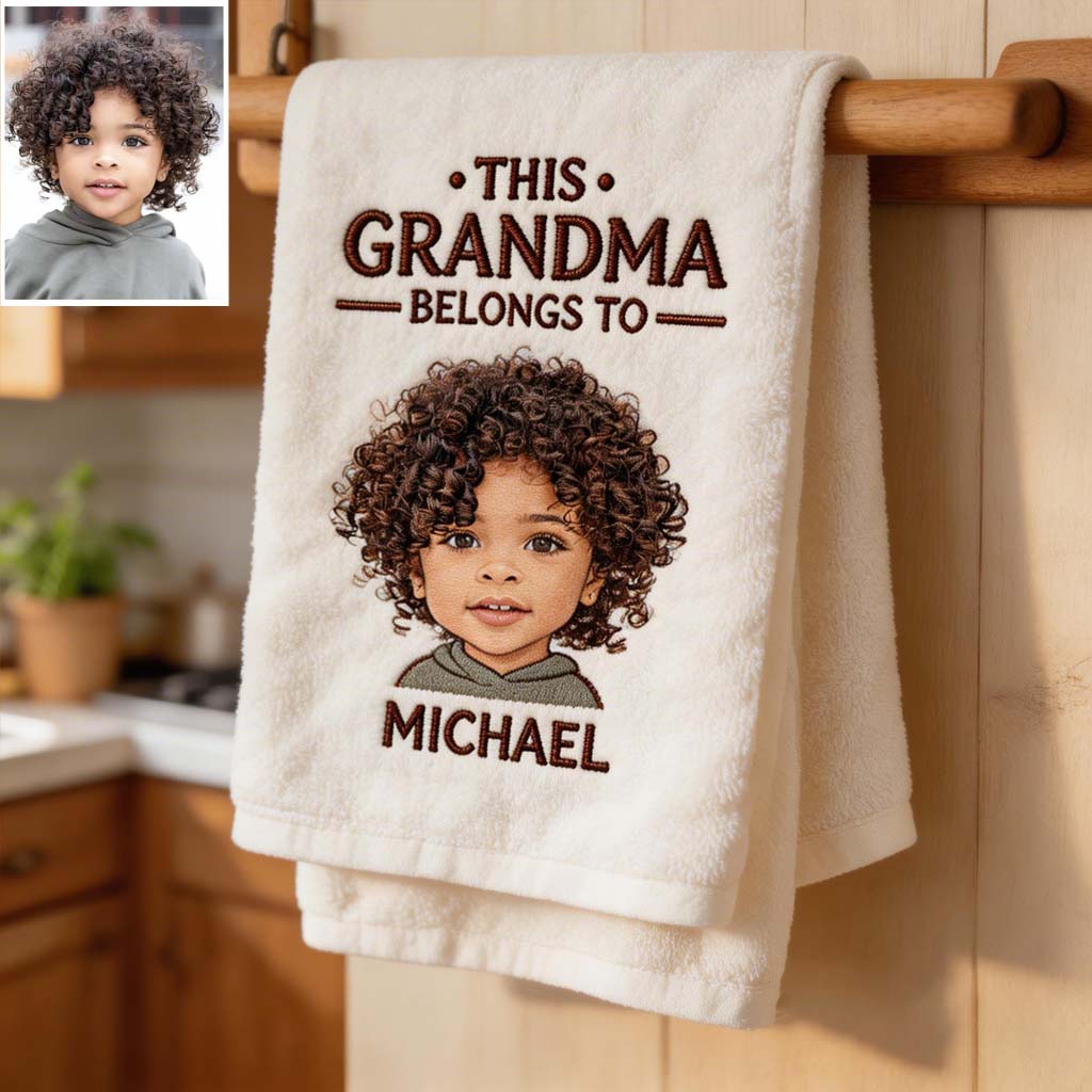 Custom Grandma Kitchen Towel - Personalized Grandma Towel