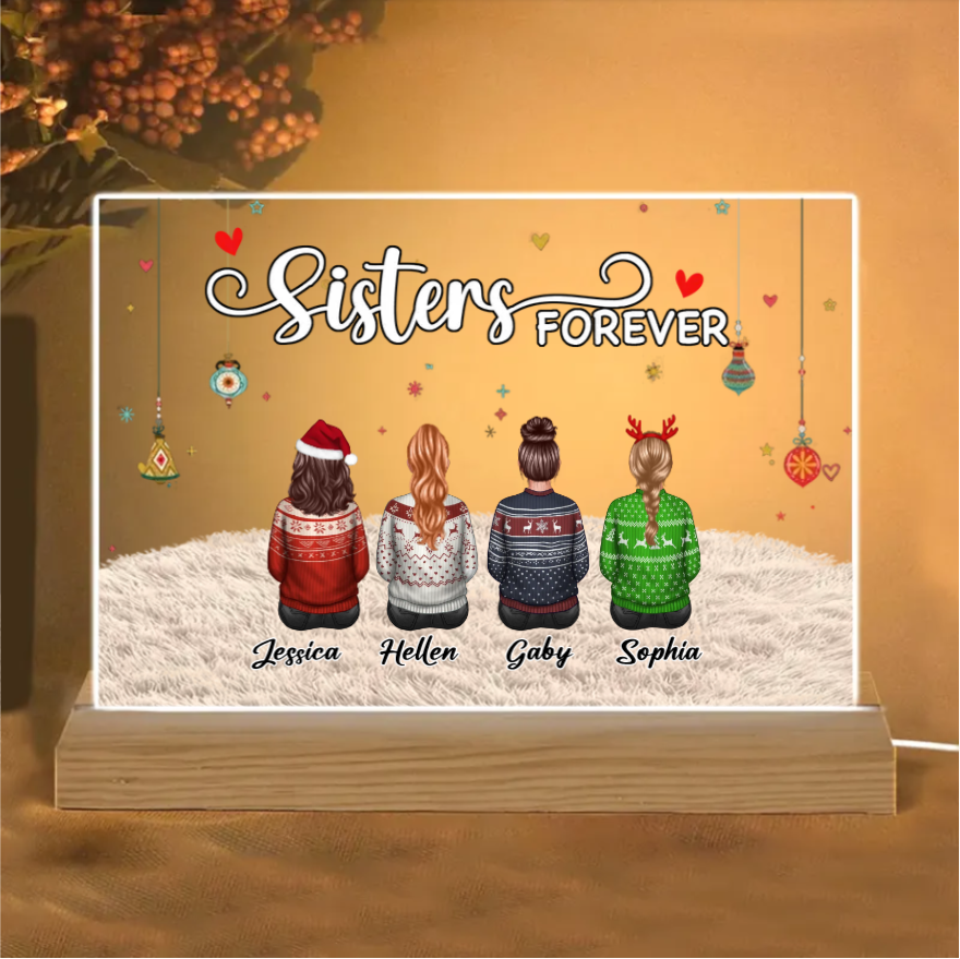 Sister - The Love Between Brothers And Sisters Is Forever - Personalized Ornament or Poster or Plaque or Keychain