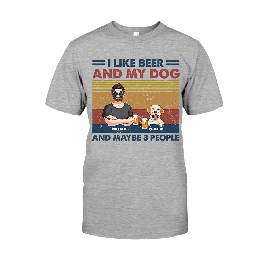 I Like Beer And My Dogs - Personalized Dog T-shirt And Hoodie