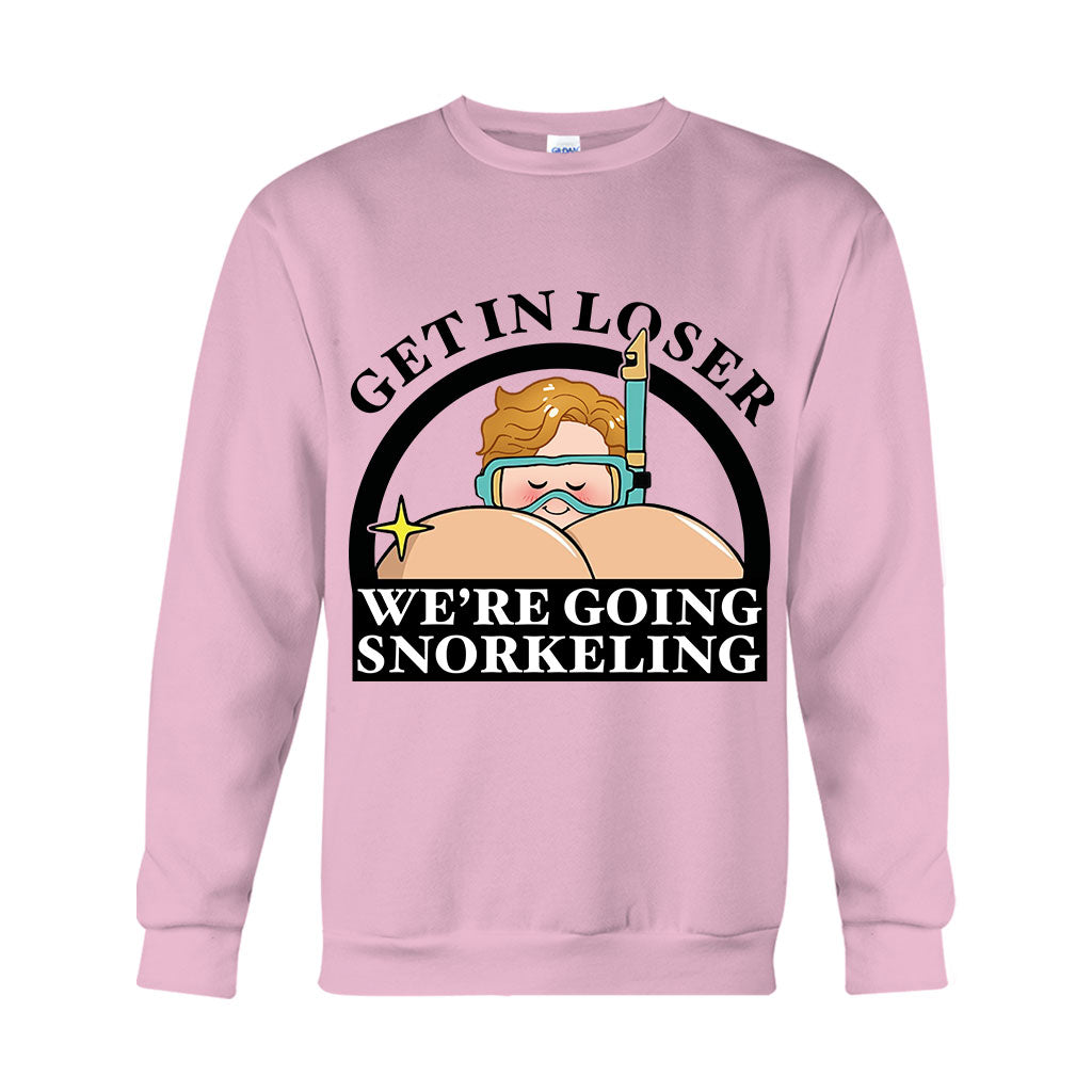 Get In Loser Funny Snorkeler - Personalized Scuba Diving T-shirt And Hoodie