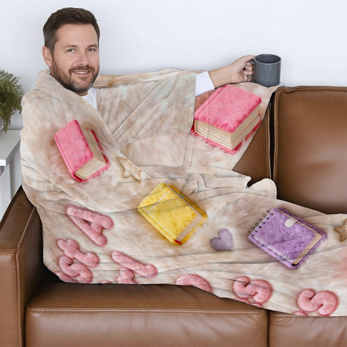 Just A Girl Who Loves Books - Personalized Book Wearable Blanket