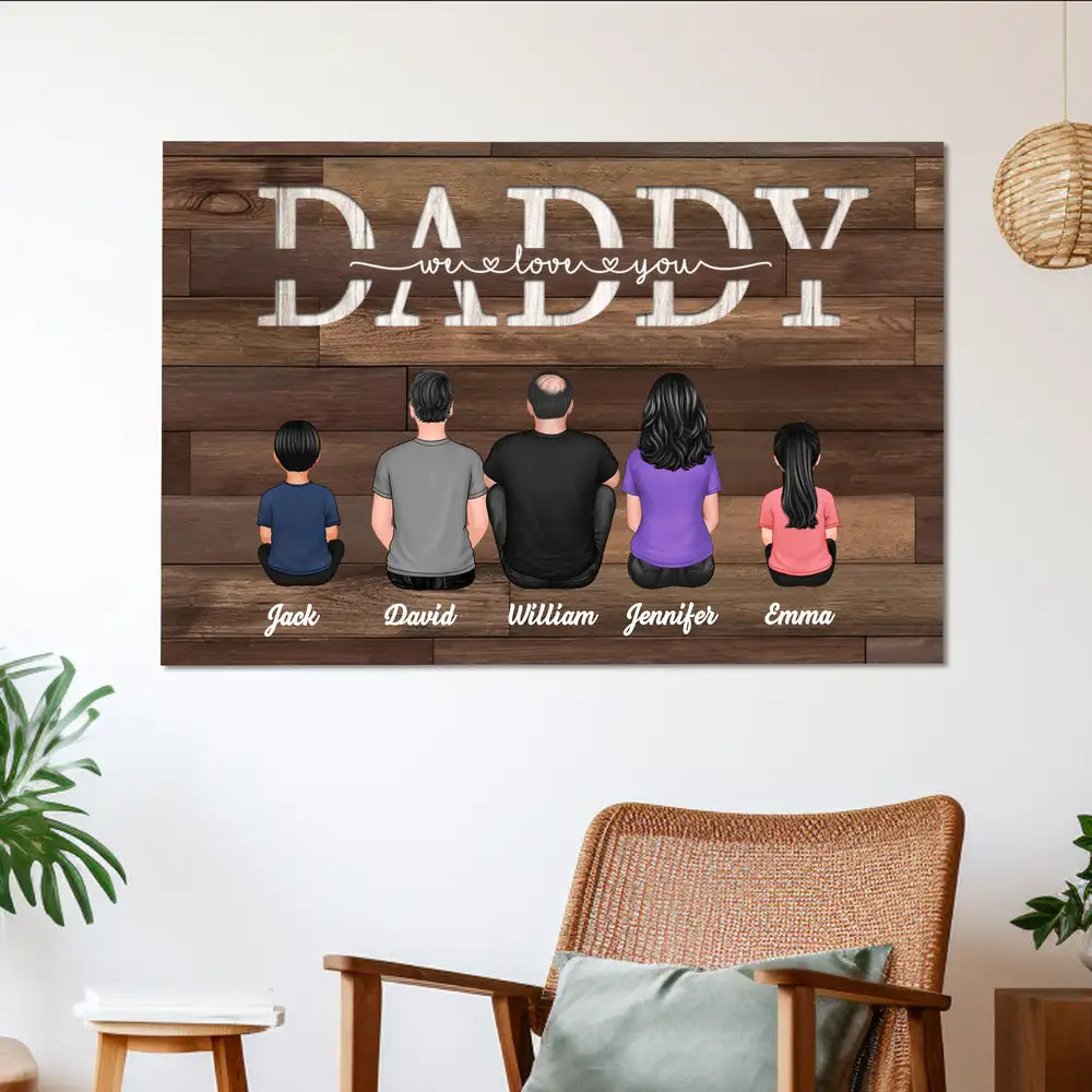 "Dad, We love you" – Personalized Poster for Father's Day – A Unique Family Gift for Dad