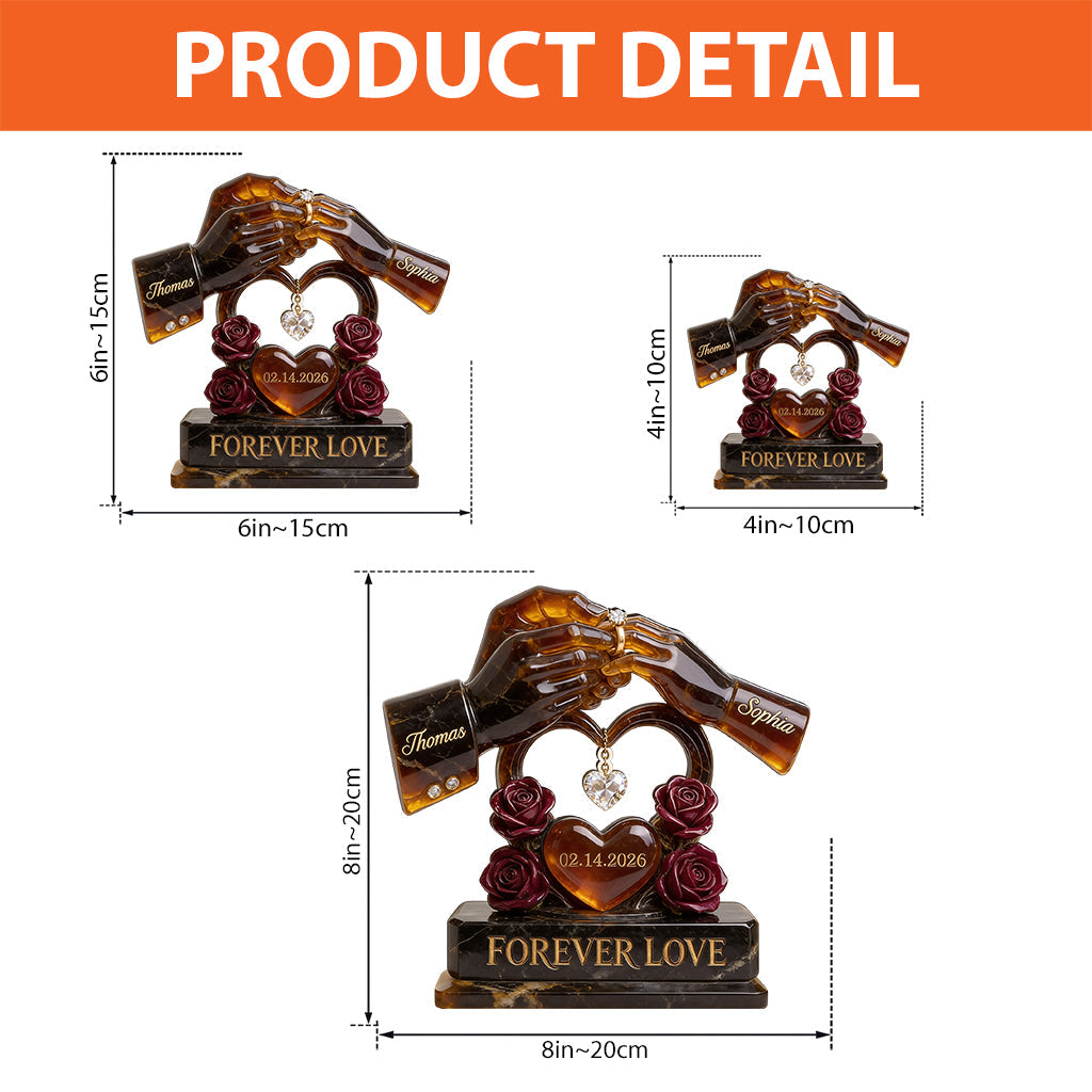 Forever Love - Personalized Couple Custom Shaped Acrylic Plaque