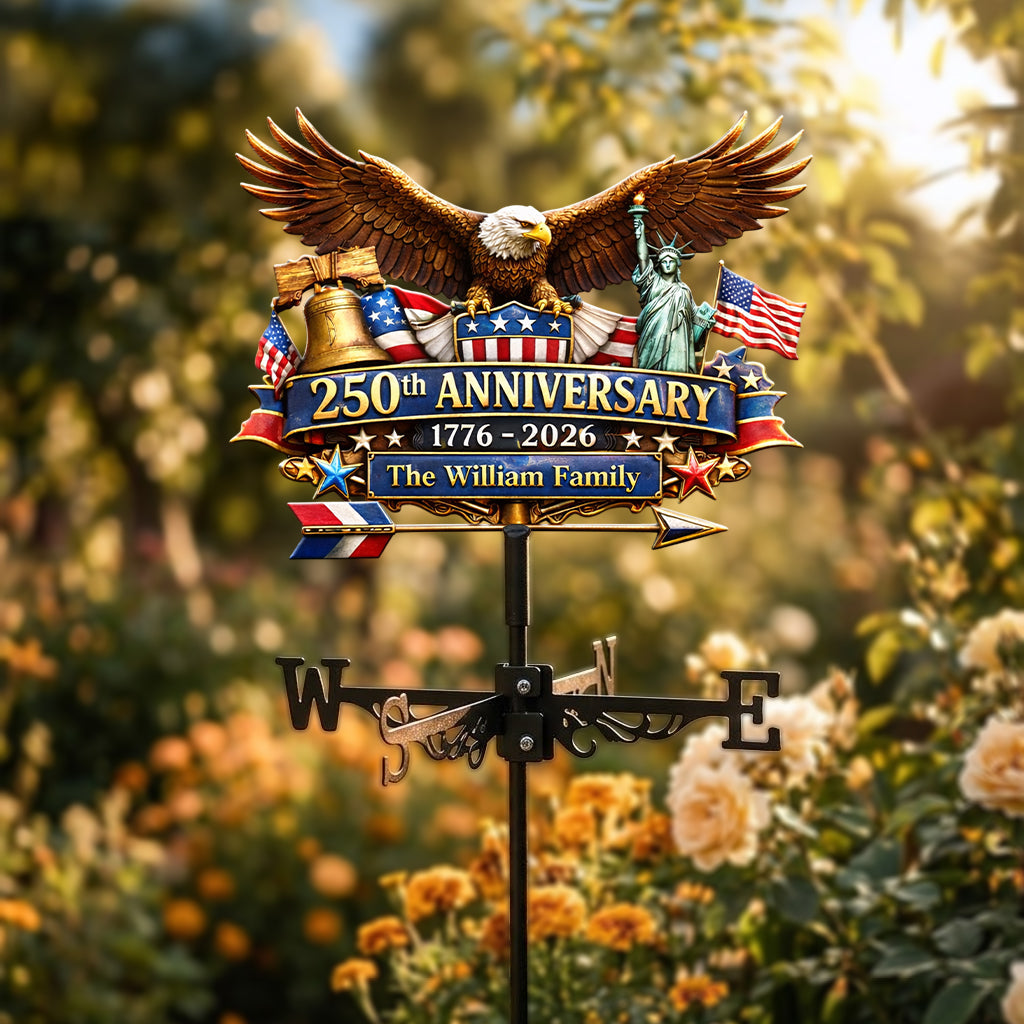 250th Anniversary, Eagle 250 Years of Freedom - Personalized Patriot Weather Vane