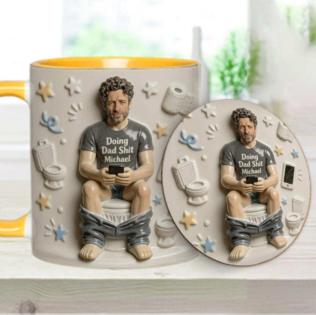 Best Time Of Day - Personalized Father Accent Mug & Coaster