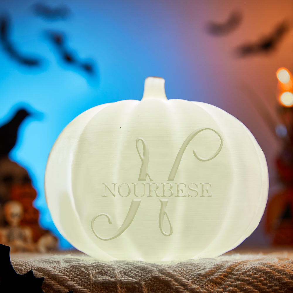 Any Name Pumpkin - Personalized Halloween Photo Crystal Plaque