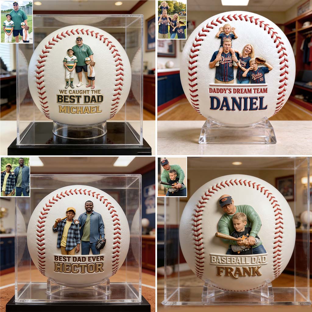 Baseball Dad - Personalized Baseball Multi-Sport Ball