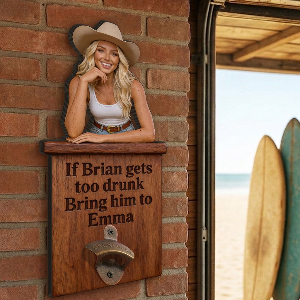 Last Call Landing - Personalized Couple Wall Bottle Opener
