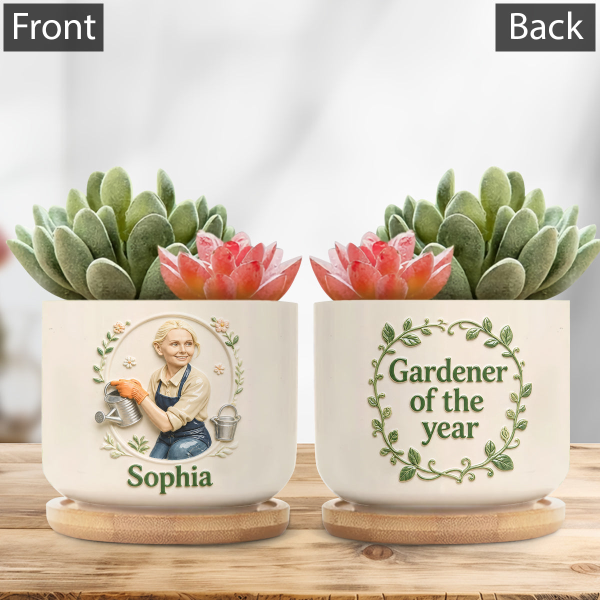 Gifts For Gardeners - Personalized Gardening Ceramic Plant Pot