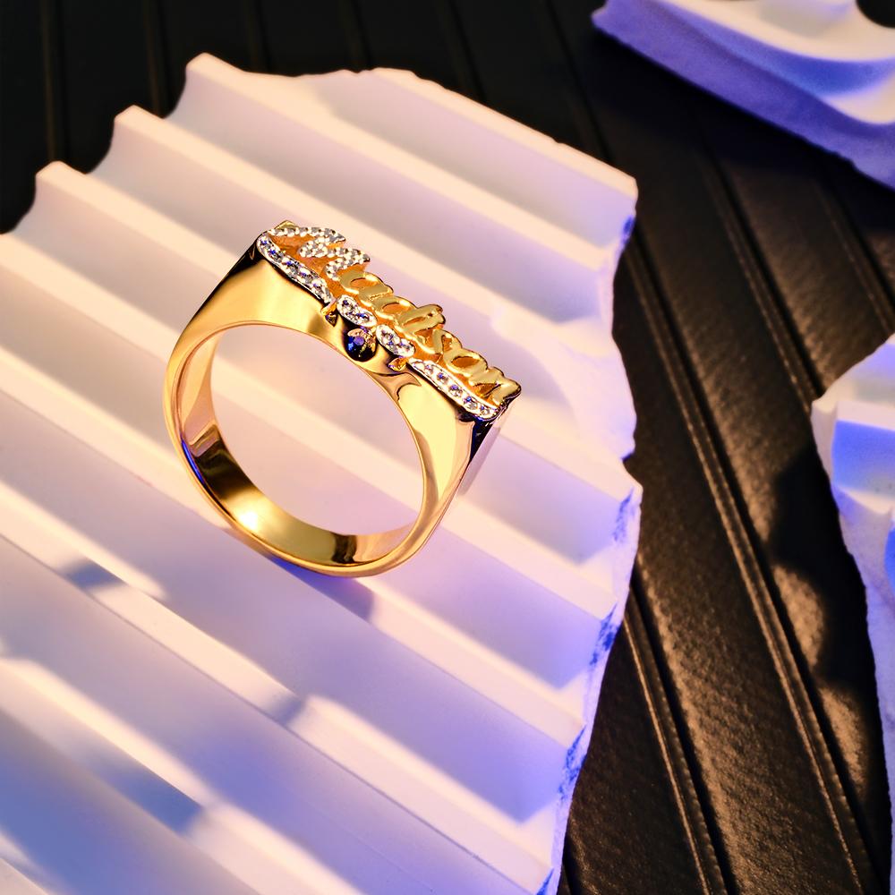 Double Hearts Initial - Personalized Ring