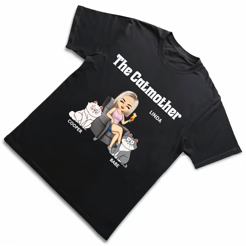 The Cat Mother Personalized T-Shirt - Gift for Cat Moms, Cat Lovers, Women, Yourself